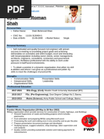 Syed Roman Shah Cv