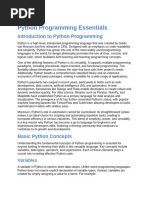 Python Programming Essentials