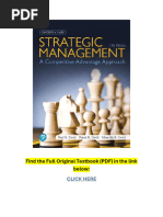 Strategic Management a Competitive Advantage Approach, Concepts and Cases 17th Edition TEXTBOOK