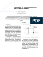 Determination of The First Excitation Potential For Mercury Atom in Franck-Hertz Experiment.