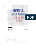 Not a Big Fan Cross Stitch Pattern