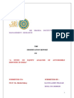 A STUDY On EQUITY ANALYSIS of Automobile Industry in India