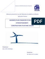 Business Plan Financier D'un Projet D'investissement Construction D'un Parc Éolien