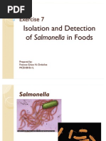 Exer7 Isolation and Detection of Salmonella in Foods Postlab