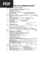 ANATOMY OF FLOWERING PLANTS questions