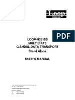 LOOP-H3310S Multi Rate G.SHDSL Data Transport Stand Alone User'S Manual