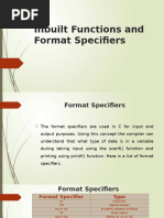 4. Inbuilt Functions and Format Specifiers (1)