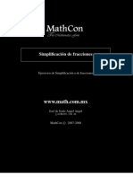 Simplificacion de Fracciones Algebraicas