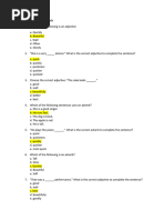 Adjective and Adverbs (Key)