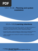 1.1.1 - 1.1.3 - Planning and System Installation (1)