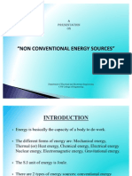 On Non Conventional Energy Resources