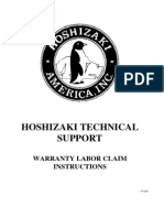 Hoshizaki Technical Support - Warranty Labor Claim Instructions