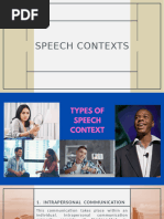 SPEECH CONTEXTS - 2nd quarter lessons