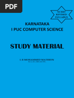 KARNATAKA_I_PUC_COMPUTER_SCIENCE_STUDY_MATERIAL_2024