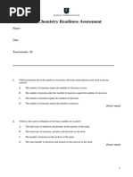 D1 chemistry readiness assessment Nov 24