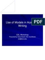 Use of Modals in Academic Writing