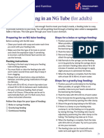 Giving a Feeding in an NG Tube (for Adults) Fact Sheet (Homecare Series)