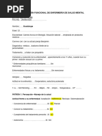 VALORACIÓN FUNCIONAL DE ENFERMERÍA DE SALUD MENTAL