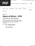 Performing and composing ideas - Music of Africa - OCR - GCSE Music Revision - OCR - BBC Bitesize