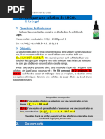 Correction Tp Sur La Fabrication Du Lugol