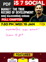 Exam Winner Class 7 Ss Budget the True Record of Development Yt Live Notes