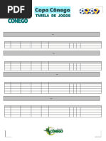 Tabela de Jogos Copa Conego 2024