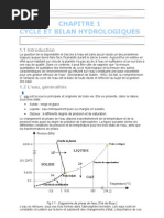 1 Cycle Et Bilan Hydrologiques