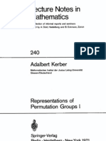 Lecture Notes in Mathematics: 240 Adalbert Kerber