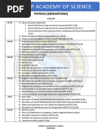 Physics Derivations