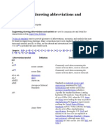 Engineering Drawing Abbreviations and Symbols