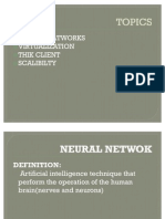 Neural Natworks Virtualization Thik Client Scalibilty: V V V V