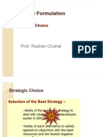 Strategy Formulation-Strategic Choice