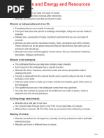 Minerals and Energy Resources Notes Final