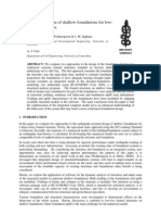 Approaches To Design of Shallow Foundations For Low-Rise Framed Structures