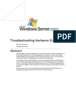 Troubleshooting Kerberos Errors