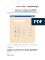 A C# .NET Calculator - Design Stage