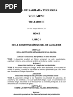 Teología Vol I Tratado III Libro I de Ecclesia de La Iglesia de Jesucristo