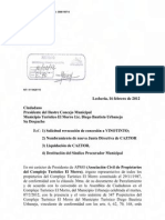 Solicitud de Apmo A La Camara Municipal Urbaneja