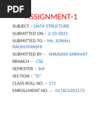 ASSIGNMENT Sonali Raghuvanshi