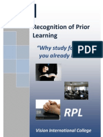 Recognition of Prior Learning Template)