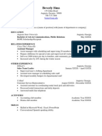 Basic Sample Resume