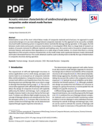 Acoustic Emission Characteristics of Unidirectional Glass:Epoxy Composites Under Mixed-mode Fracture