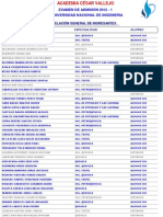 Relación General Ingresantes