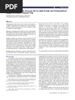 The Effect of Virgin Coconut Oil On Lipid Profile and Fasting Blood