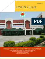 Kurukshetra University B - Ed - Prospectus 2011-12