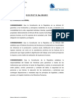 Decreto 105 2011 Ley de Seguridad