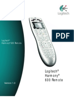 User Manual User Manual: Logitech Harmony 600 Remote