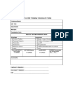 Employee Termination Form