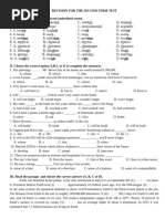 REVISION FOR THE SECOND TERM TEST LỚP 9