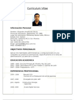 CV Alejandro Arredondo Dávila